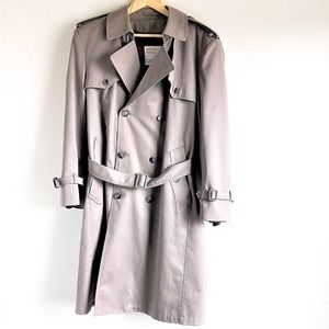 London Towne Faux Fur Lining Trench Coat  - Size 42 R